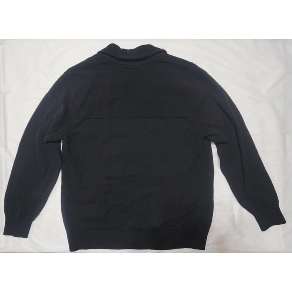 G by Guess Black Sweater Cardigan Size XXL Jacket with Pockets Cotton Zip Up - Picture 2 of 8